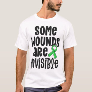 Camiseta Sensibilização para a saúde Algumas Feridas São In