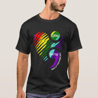 Camiseta Sensibilização para a saúde de Semicolon Tal