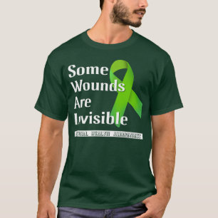 Camiseta Sensibilização para a saúde mental Algumas feridas