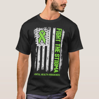 Camiseta Sensibilização para a saúde mental combate o estig