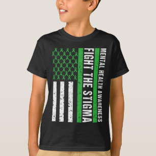 Camiseta Sensibilização Para A Saúde Mental Combater O Esti