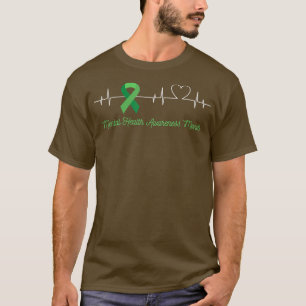 Camiseta Sensibilização para a Saúde Mental Coração Verde d