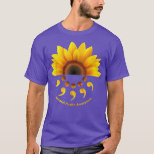 Camiseta Sensibilização Para A Saúde Mental Dos Girassóis E