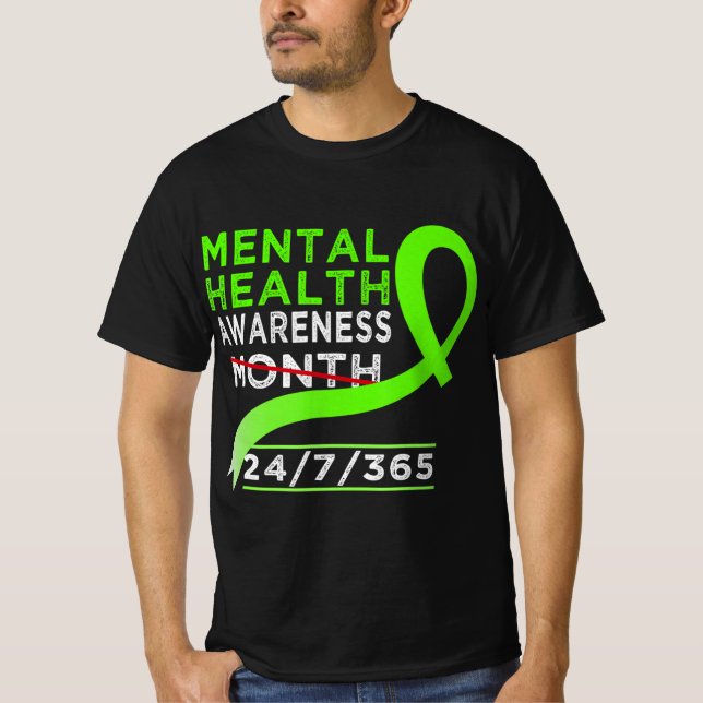 Camiseta Sensibilização Para A Saúde Mental Mês De Maio Par (Frente)