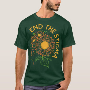 Camiseta Sensibilização Para A Saúde Mental Mês Fim Do Esti