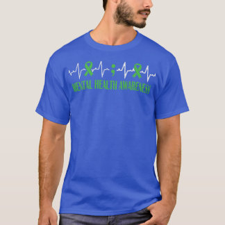 Camiseta Sensibilização para a saúde mental Mês Pulso Verde