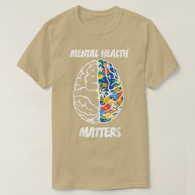 Camiseta Sensibilização para a Saúde Mental Mês Saúde Menta (Frente do Design)