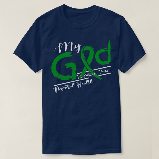 Camiseta Sensibilização Para A Saúde Mental Meu Deus É Mais (Frente do Design)