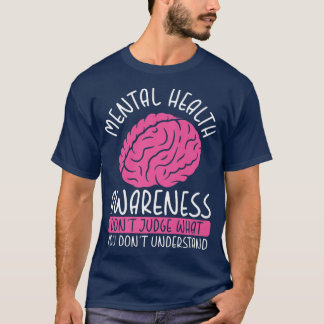 Camiseta Sensibilização para a Saúde Mental Não julgue - Cé
