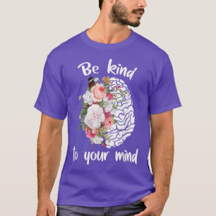 Camiseta Sensibilização Para A Saúde Mental O Cérebro Flora