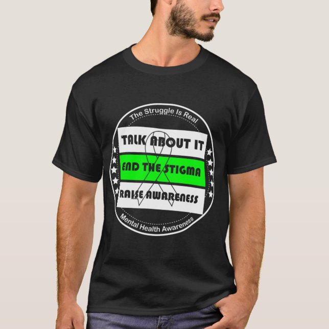 Camiseta Sensibilização para a saúde mental Sensibilização (Frente)