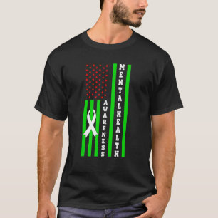 Camiseta Sensibilização Para A Saúde Mental Sobre Homens Am