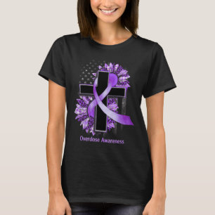 Camiseta Sensibilização para a sobredosagem com a cruz de g