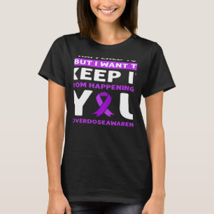 Camiseta Sensibilização para a Sobredosagem de Fita Roxa