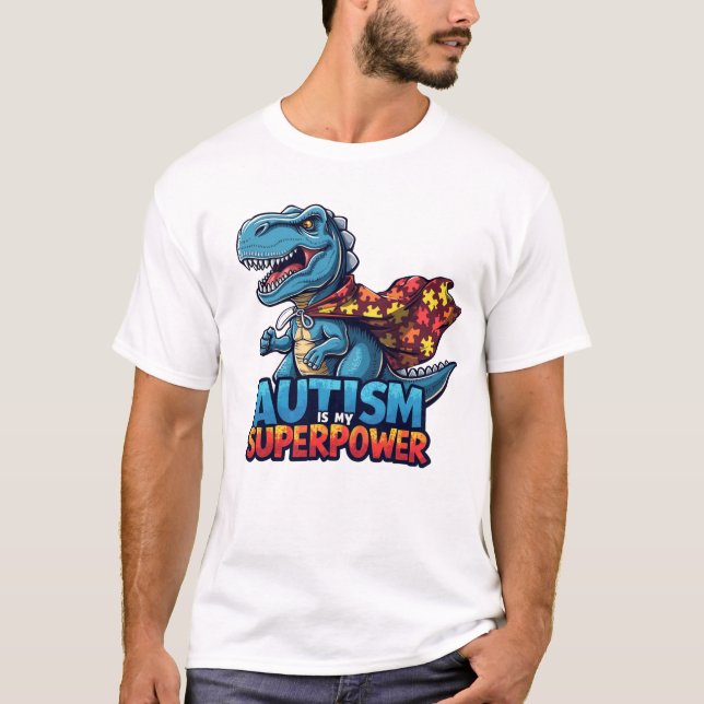 Camiseta Sensibilização para a superpotência do Autism T-Re (Frente)