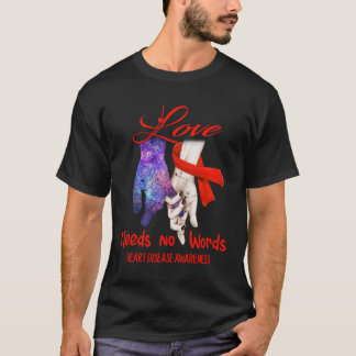Camiseta Sensibilização para as doenças cardíacas - O amor