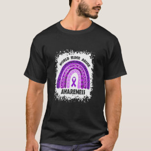 Camiseta Sensibilização para o Abuso do Mundo Arco-Íris Rib