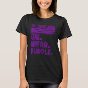 Camiseta Sensibilização para o abuso mundial em junho Vesti