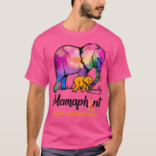 Camiseta Sensibilização para o ADHD Mamaphant Mamaphant Mãe