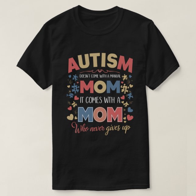 Camiseta Sensibilização para o ADHD O Autismo dislexia não  (Frente do Design)
