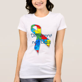 Camiseta Sensibilização para o autismo Diferente não Menos 
