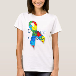 Camiseta Sensibilização para o autismo Diferente não Menos 