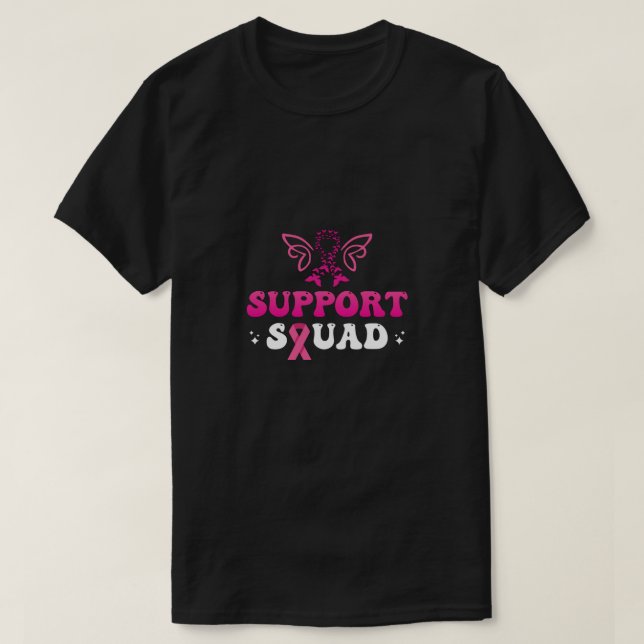 Camiseta sensibilização para o cancer da mama do esquadrão  (Frente do Design)