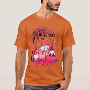 Camiseta Sensibilização para o Cancer da Mama Em outubro Ve