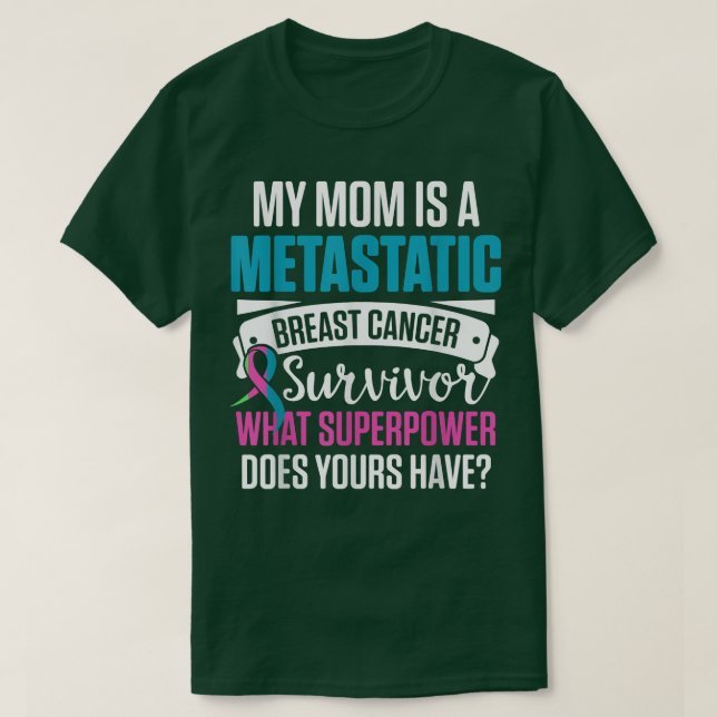 Camiseta Sensibilização para o Cancer da Mama Mãe Guerreiro (Frente do Design)