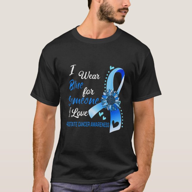 Camiseta Sensibilização para o Cancer da próstata Eu Visto  (Frente)