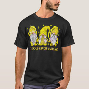 Camiseta Sensibilização para o Cancer Engraçado Gnomos Dour