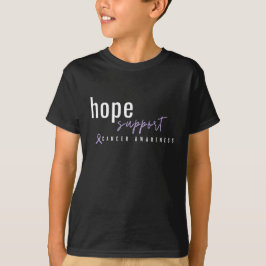 Camiseta Sensibilização para o cancer. Esperança de apoio p