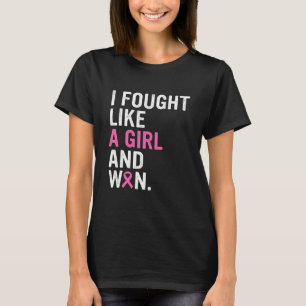 Camiseta Sensibilização Para O Cancer Eu Lutava Como Uma Ra