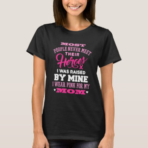 Camiseta Sensibilização Para O Cancer Eu Visto Rosa Para A