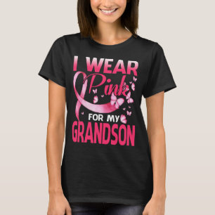 Camiseta Sensibilização para o Cancer Eu Visto Rosa Para O 