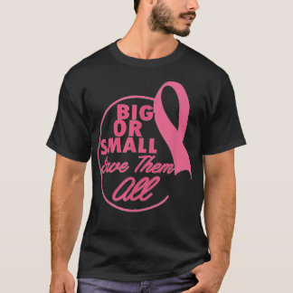 Camiseta Sensibilização para o Cancer Grande ou Pequeno Sal