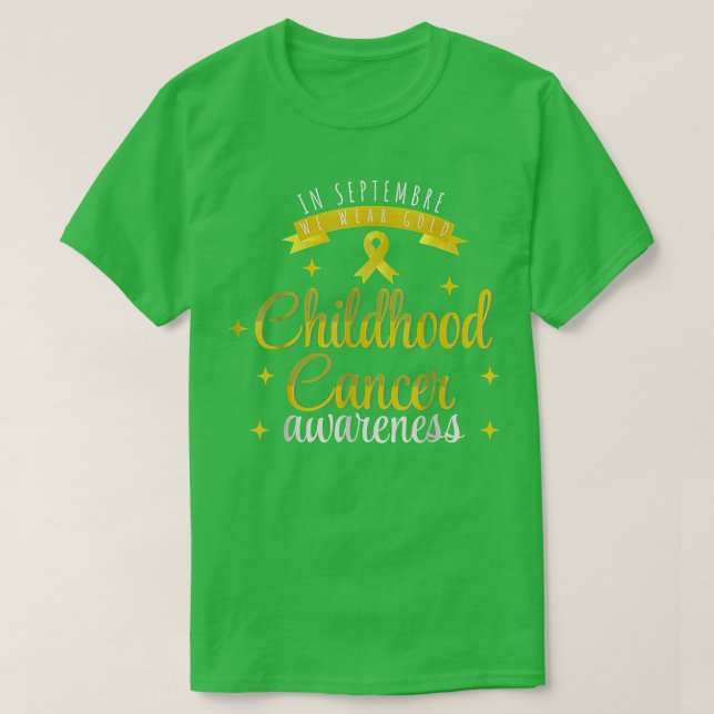 Camiseta Sensibilização para o Cancer infantil Em setembro  (Frente do Design)