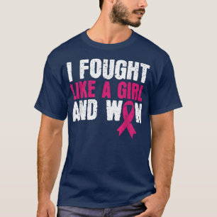 Camiseta Sensibilização Para O Cancer Que Eu Lutava Como Um