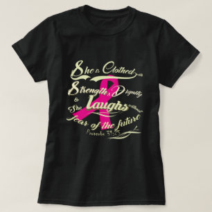 Camiseta Sensibilização para o Cancer sem fôlego