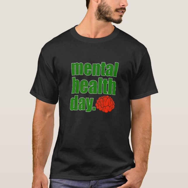 Camiseta Sensibilização para o Dia da Saúde Mental Suporte  (Frente)