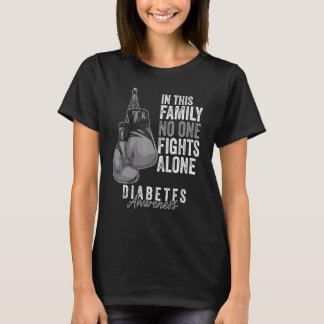 Camiseta Sensibilização para o diabetes Mês Luvas Cinza Fit