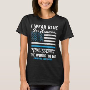 Camiseta Sensibilização para o diabetes T1d Suporte ao Amer