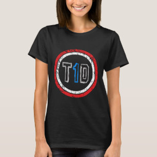 Camiseta Sensibilização para o diabetes tipo 1 do emblema T