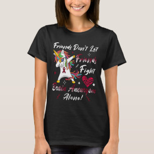Camiseta Sensibilização para o neurismo do cérebro Unicórni