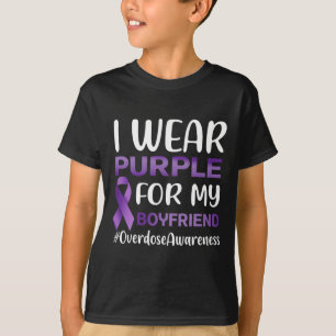 Camiseta Sensibilização Para Sobredosagem Eu Visto Roxo Par