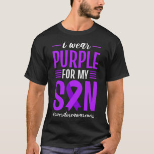 Camiseta Sensibilização Para Sobredosagem Eu Visto Roxo Par