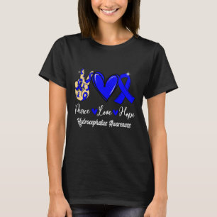 Camiseta Sensibilização Paz Amor Esperança Azul
