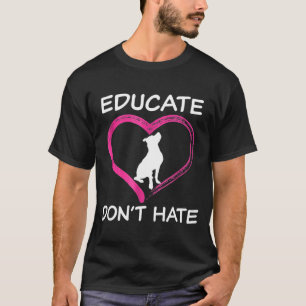 Camiseta Sensibilização Pitbull Educar Não Odeio Advogad