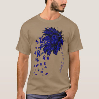 Camiseta Sensibilização retal As flores da fita de girassol