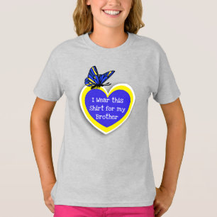 Camiseta SENSIBILIZAÇÃO SÍNDROME PARA BAIXO Vista isto para